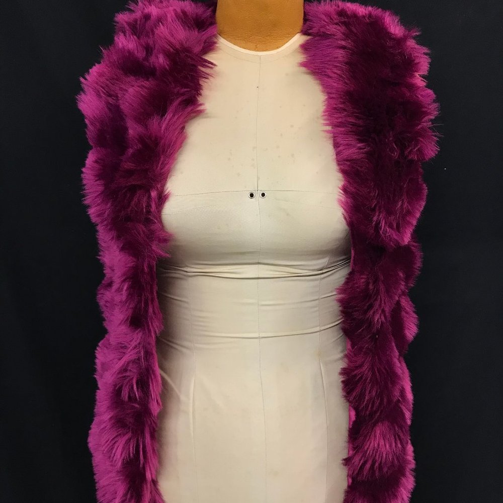 Fashion Nova Faux Fur Magenta Vest